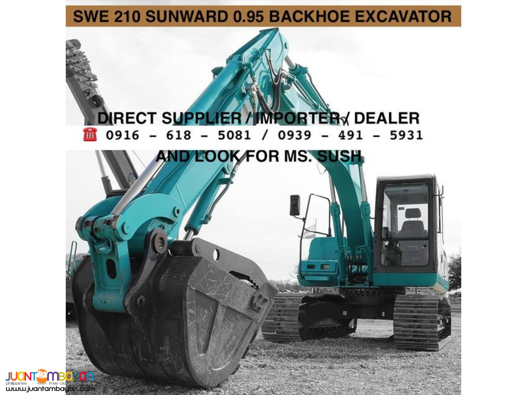 swe210 sunward hydraulic backhoe excavator 0.90cubic isuzu