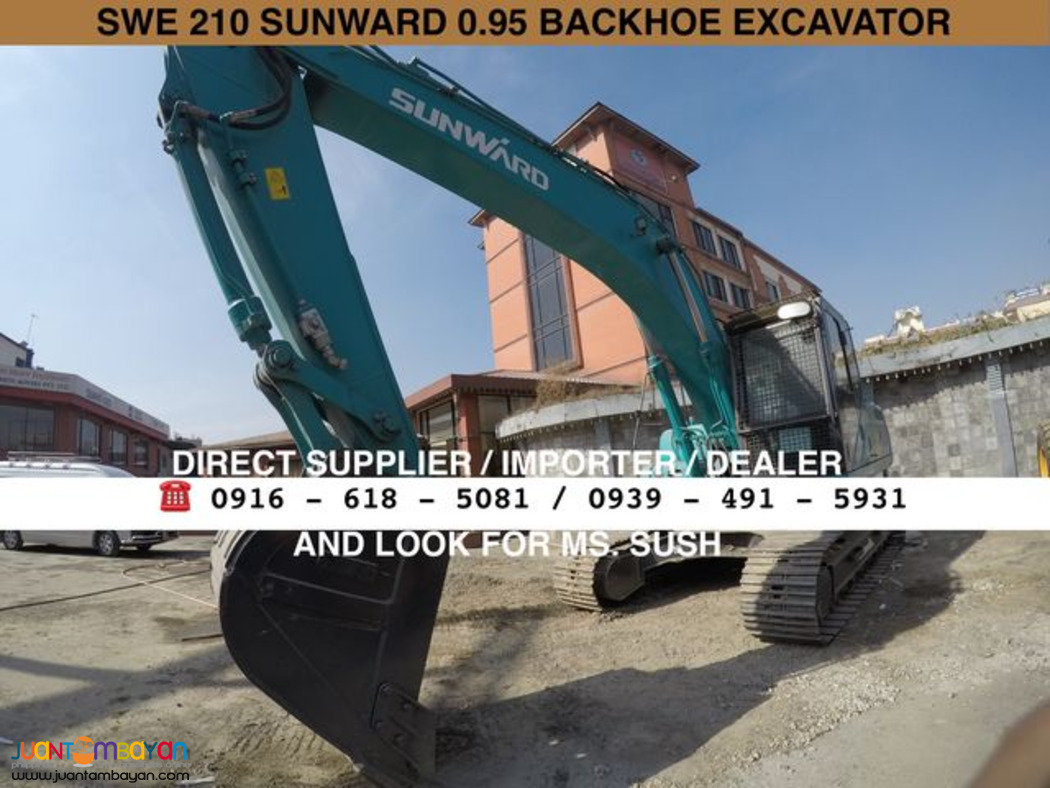 swe210 sunward hydraulic backhoe excavator 0.90cubic isuzu