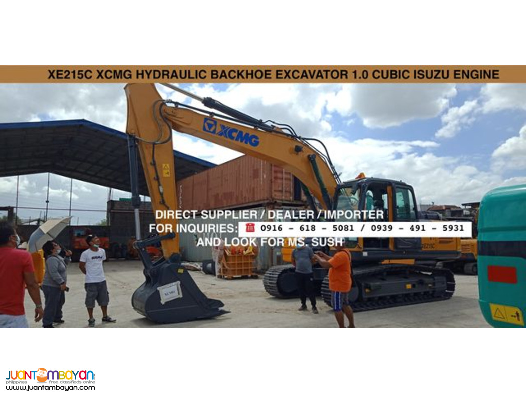 1.0cubic xcmg xe215c hydraulic backhoe excavator isuzu engine