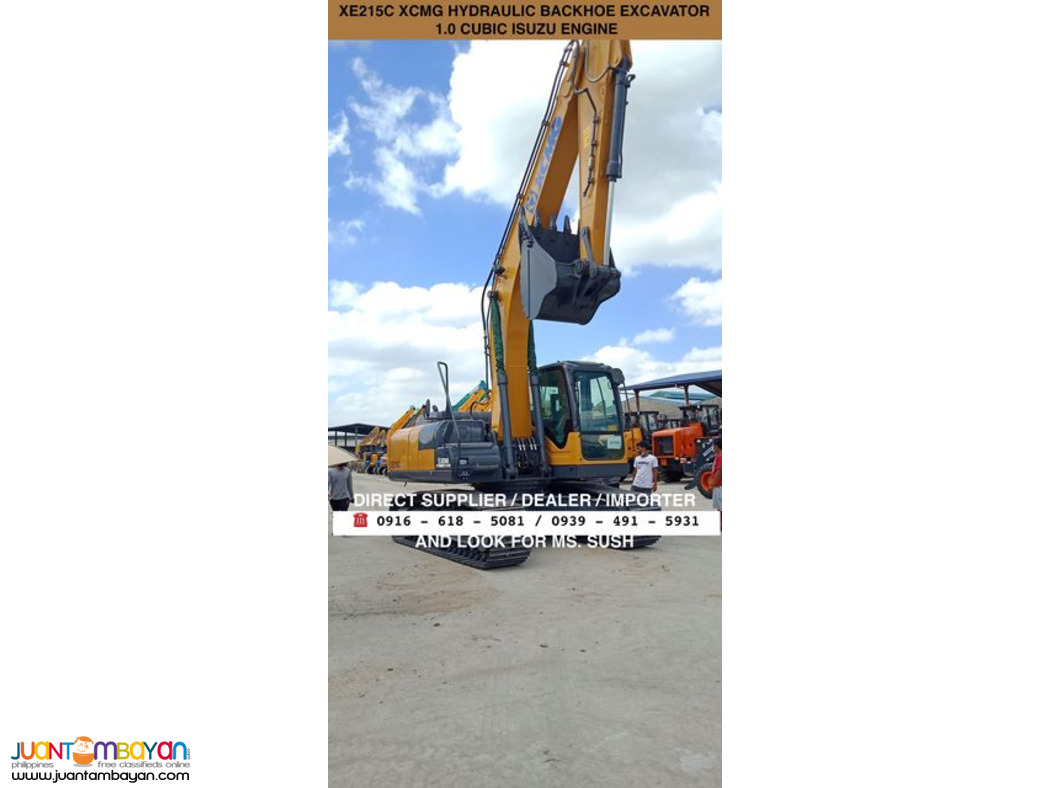 1.0cubic xcmg xe215c hydraulic backhoe excavator isuzu engine