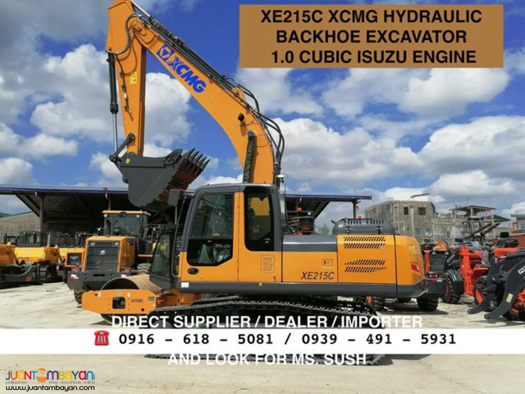 1.0cubic xcmg xe215c hydraulic backhoe excavator isuzu engine