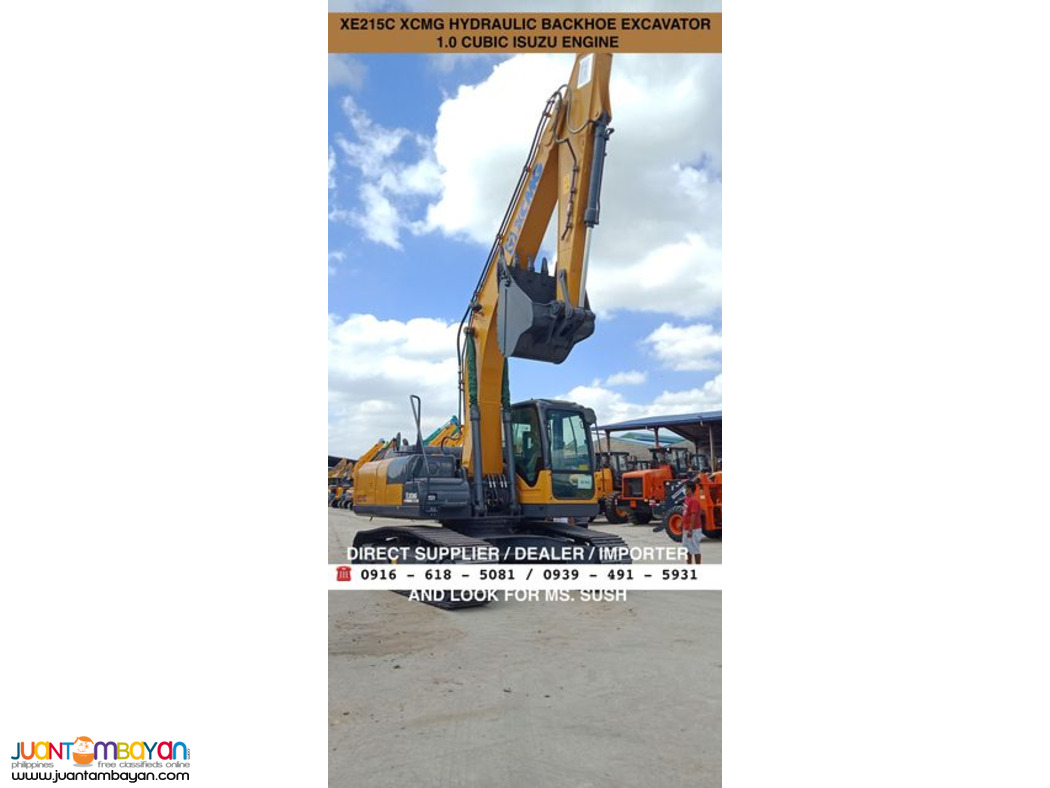 1.0cubic xcmg xe215c hydraulic backhoe excavator isuzu engine