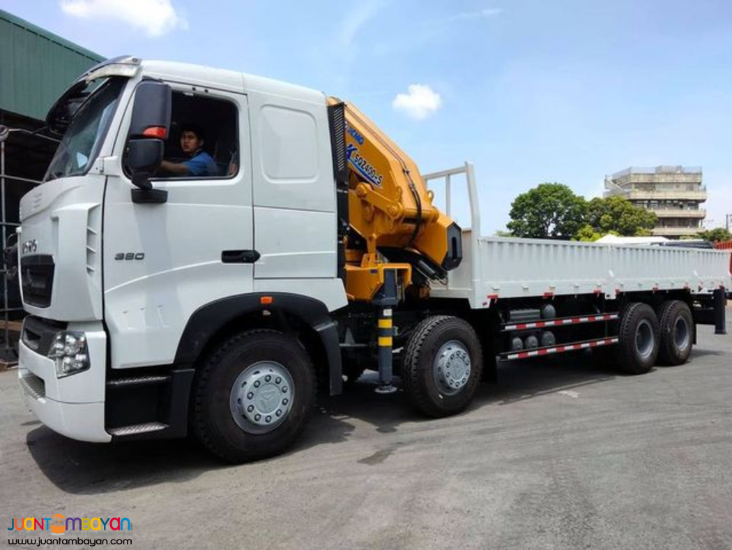 HOWO A7 8X4 BOOM TRUCK 16T, KNUCKLE TYPE 