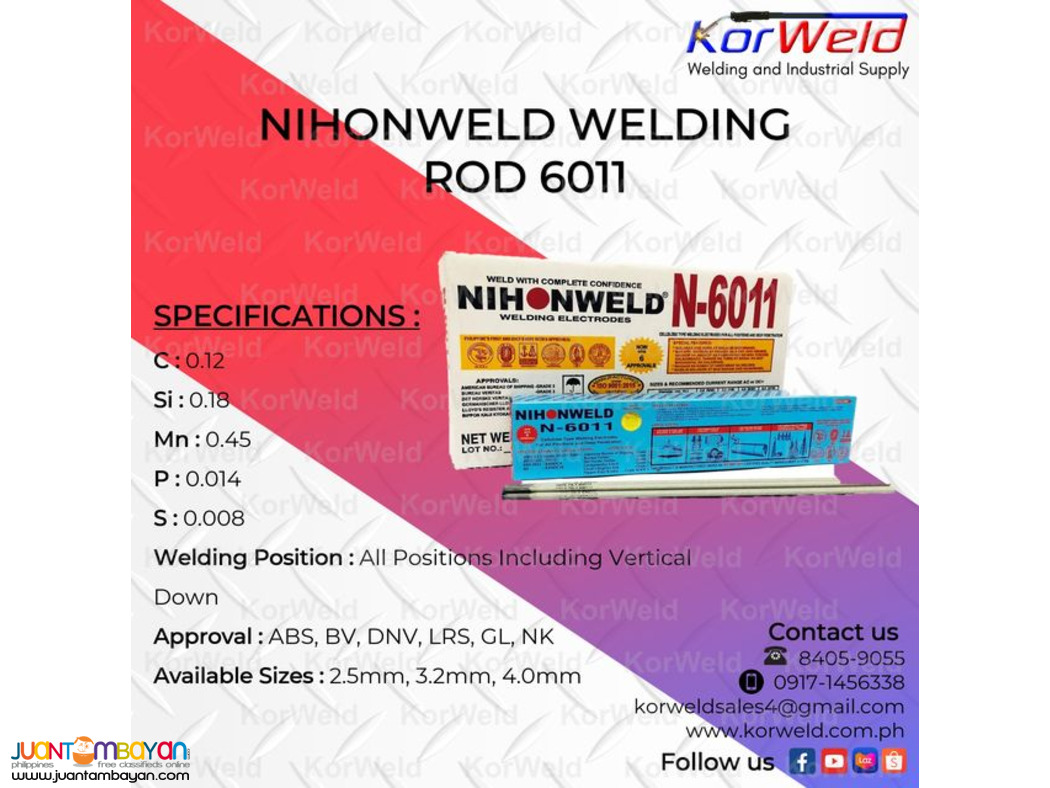 Nihonweld Welding Rod 6011 