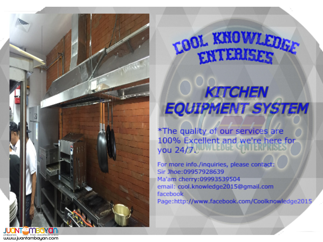 kitchen equipment -- installation