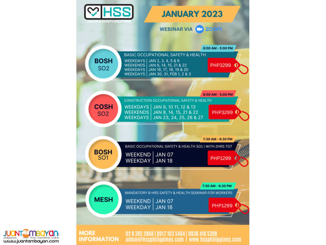 OSH COURSES 2023 NEW YEAR NEW OFFERS