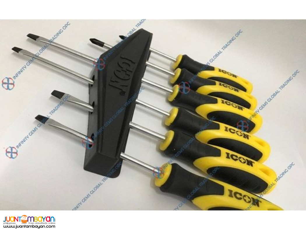 ICON EZ GRIP SCREW DRIVER SET ICSS-6P