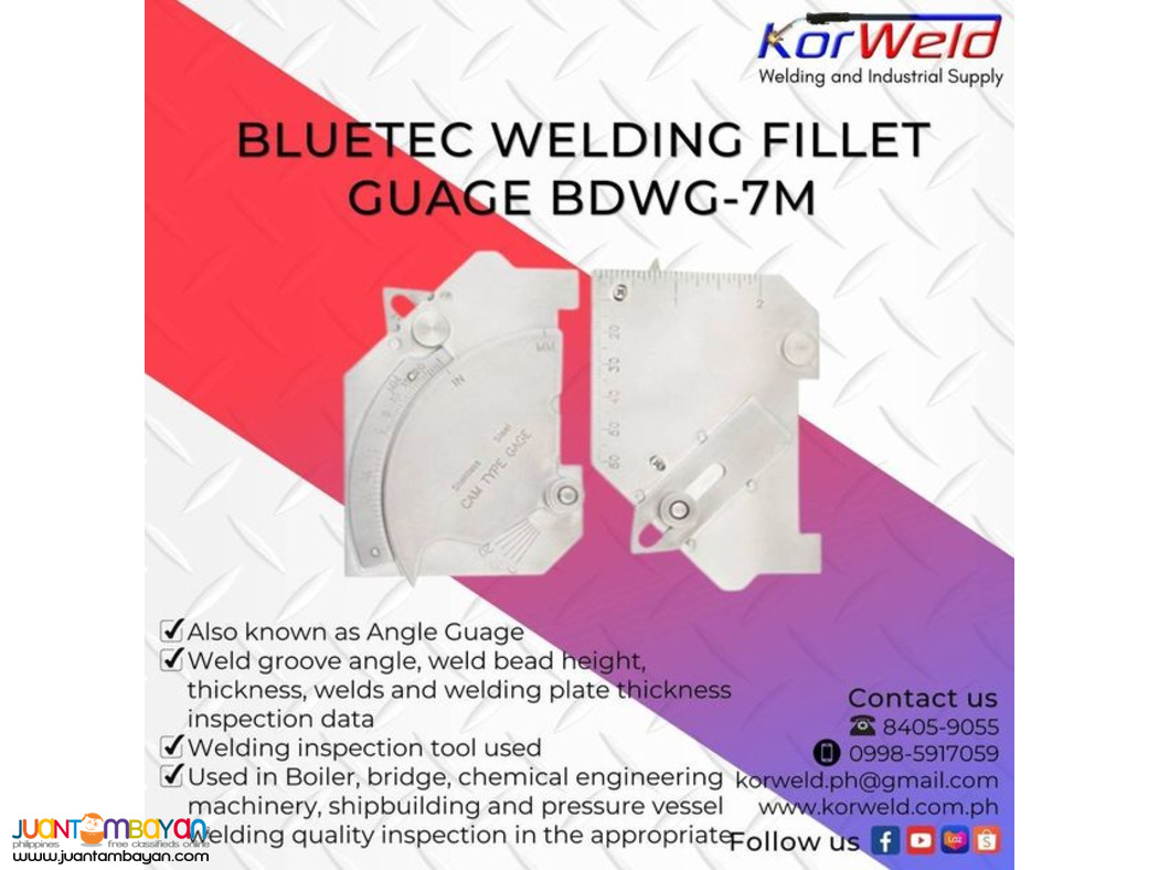 Bluetec Welding Fillet Guage BDWG -7M