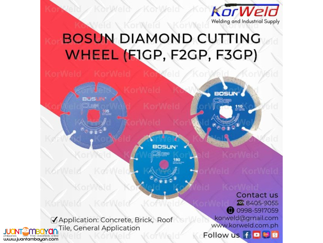 Bosun Diamond Cutting Wheel (F1GP, F2GP, F3GP)