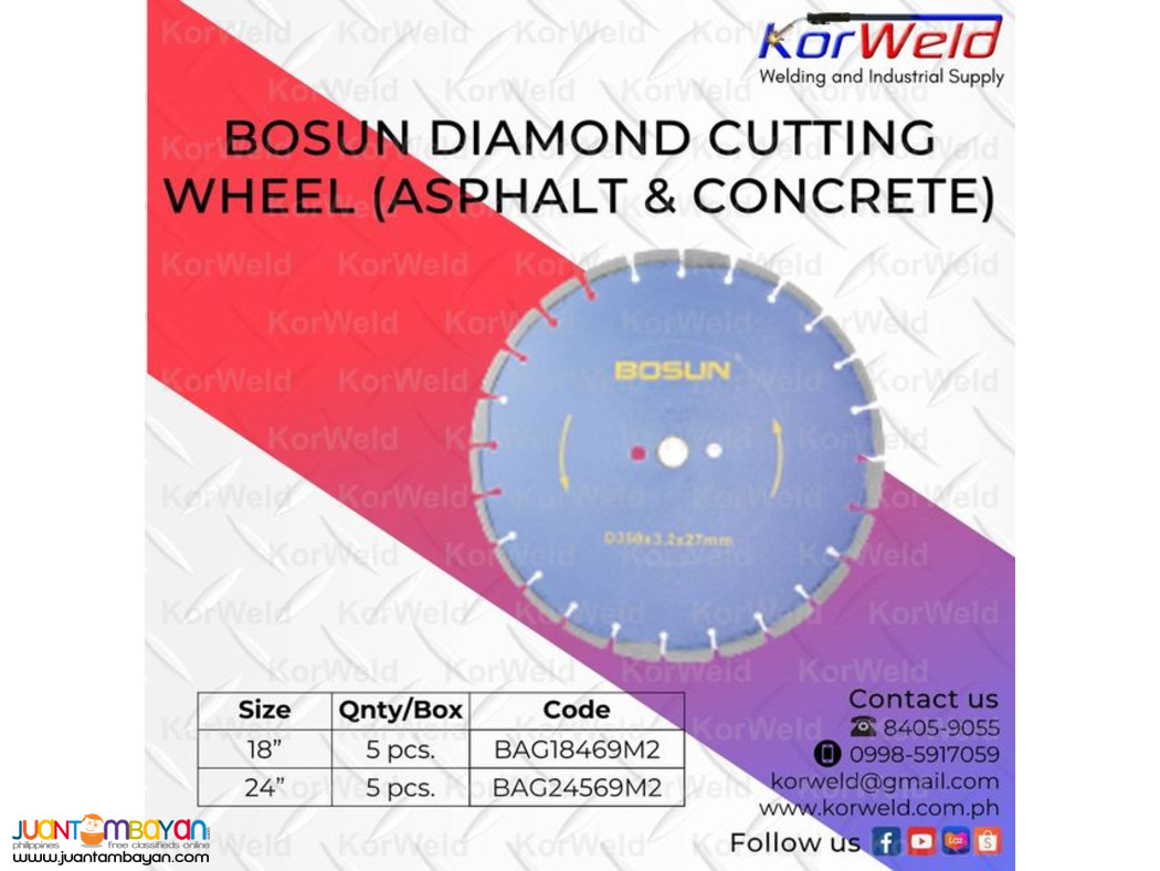 Bosun diamond Cutting wheel (ASPHALT & CONCRETE)