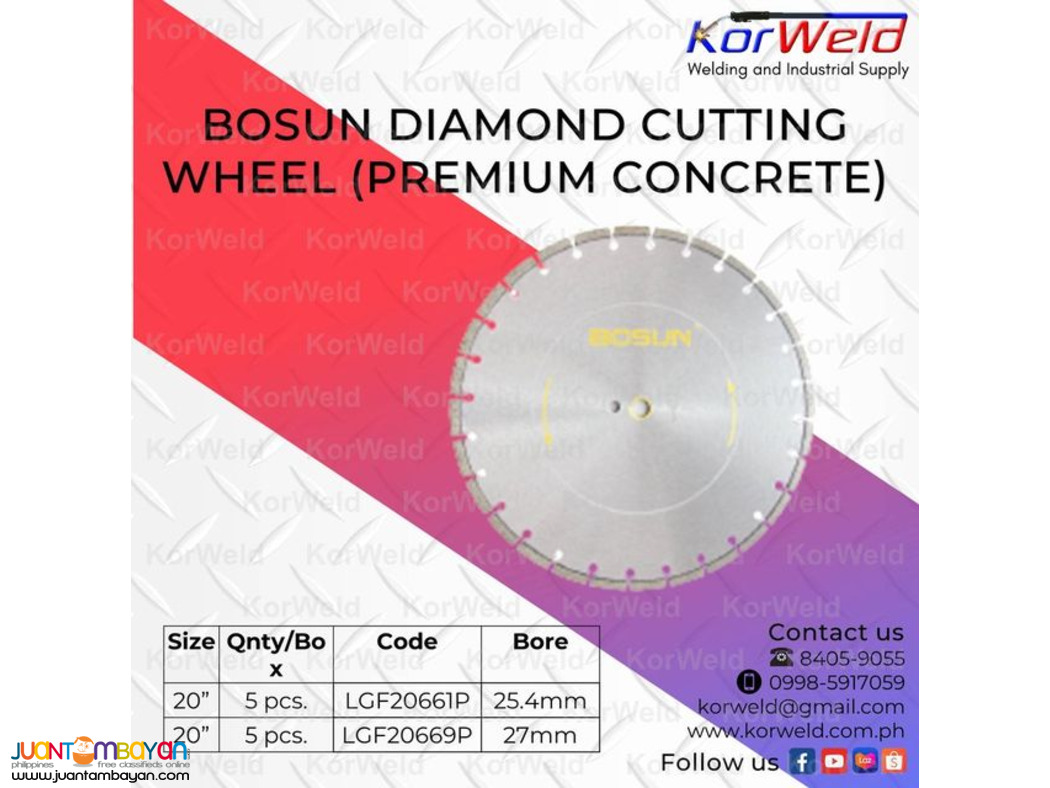 Bosun Diamond Cutting Wheel (PREMIUM CONCRETE)