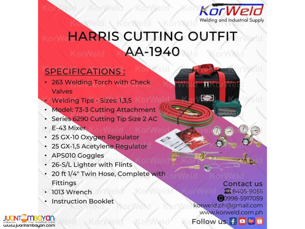  Harris Cutting Outfit AA-1940