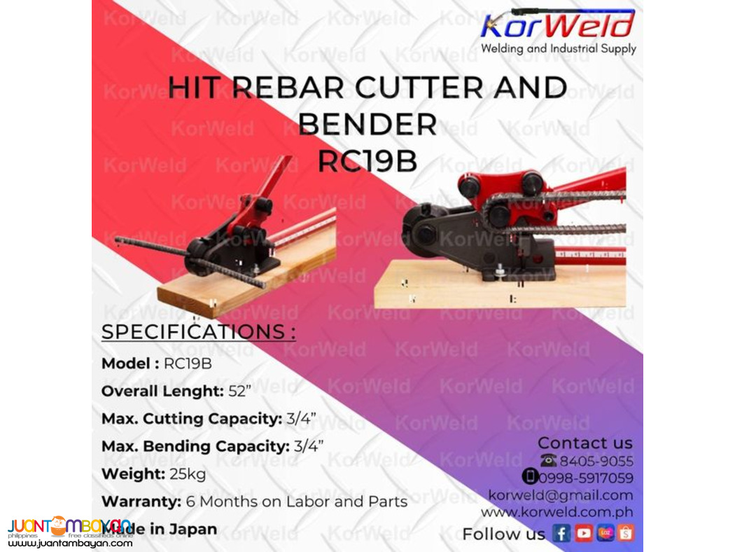 Hit Rebar Cutter And Bender RC19B