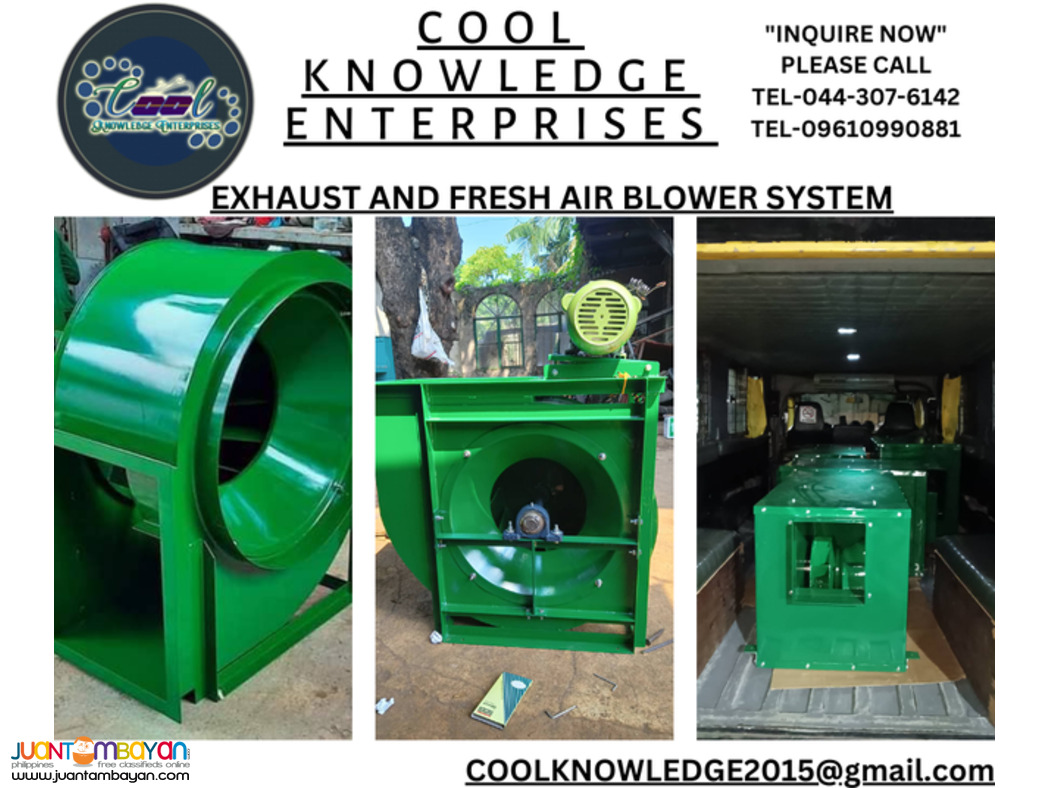 we supply & install of exhaust - fresh air blower system