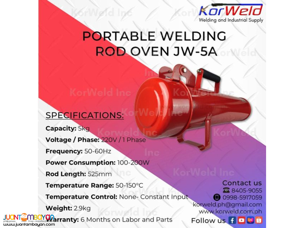 Portable Welding Rod Oven JW-5A