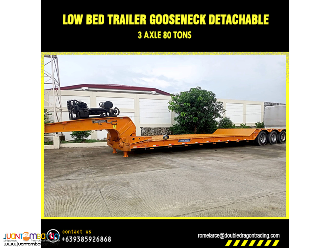 LOW BED TRAILER GOOSENECK DETACHABLE