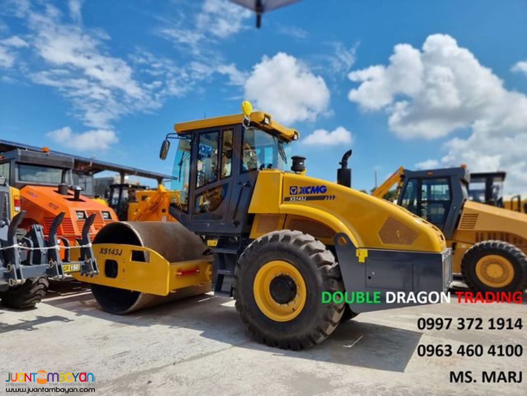 XCMG HEAVY EQPT SINGLE DRUM VIBRATORY ROLLER XS143J SHANGCHAI 14 T