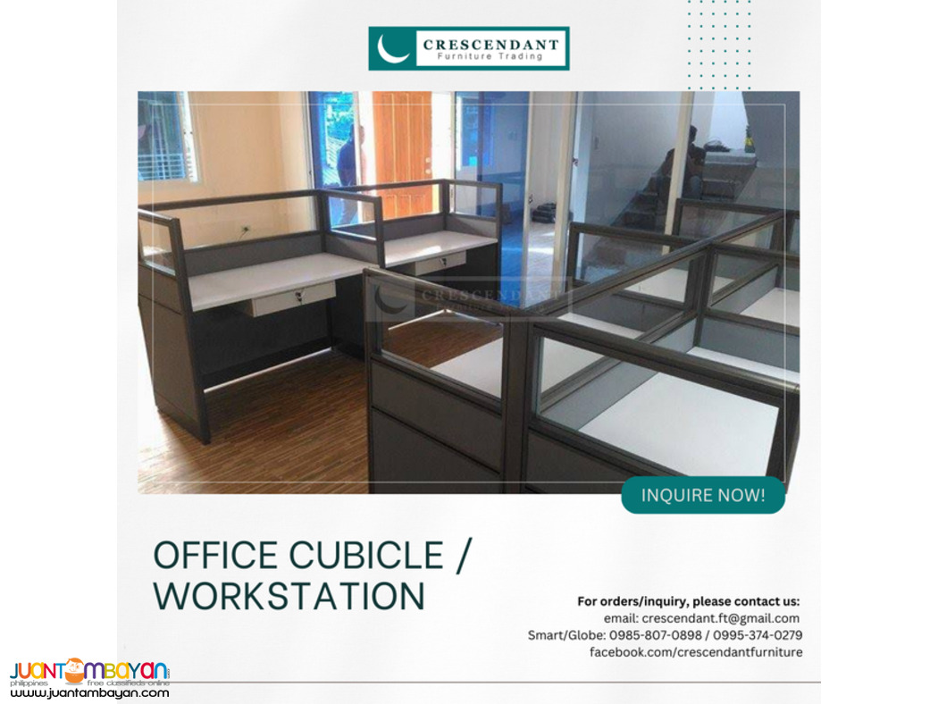 4 Seater Cubicle withe Center Drawer 