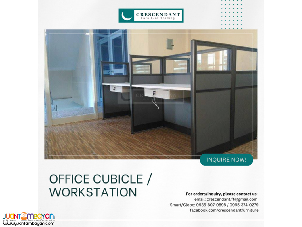 4 Seater Cubicle withe Center Drawer 