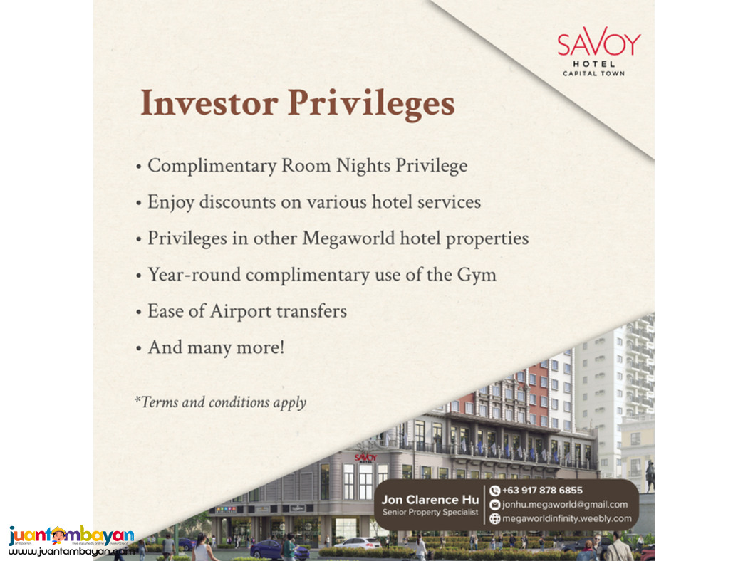 Savoy Hotel Capital Town - Condotel Investment in pampanga