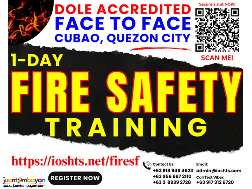 Fire Safety Training Face to Face DOLE Accredited Training