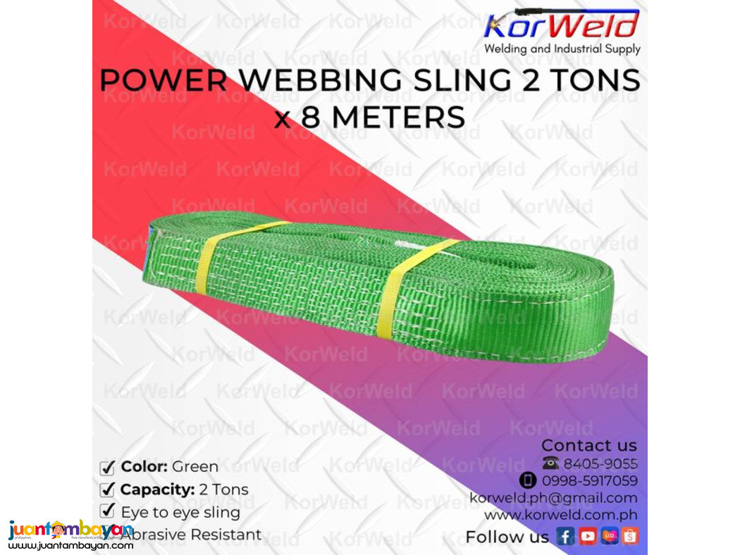 Power Webbing Sling 2 Tons x 8 Meters