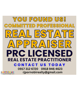 Real Estate Appraisal Real Estate Appraiser PRC Licensed Appraiser