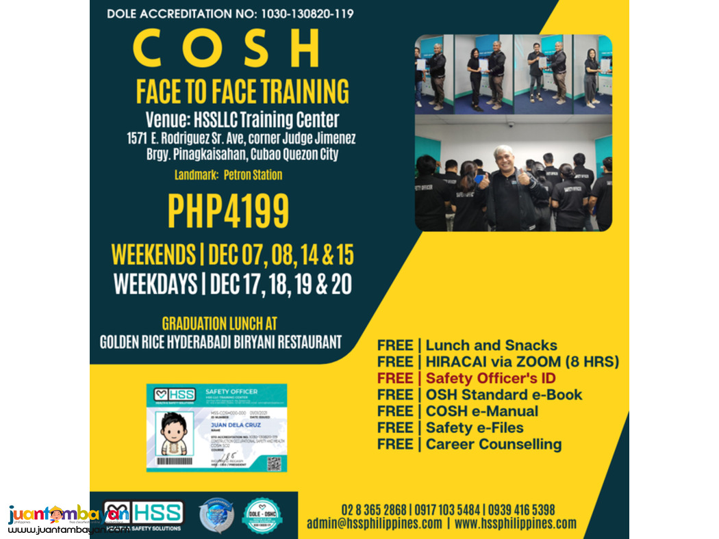 COSH FACE TO FACE