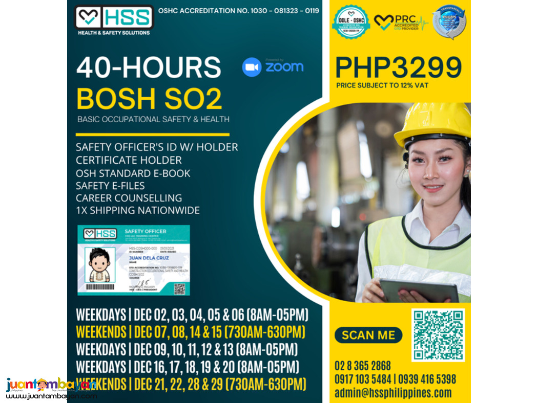 DOLE ACCREDITED OSH TRAINING WEBINAR