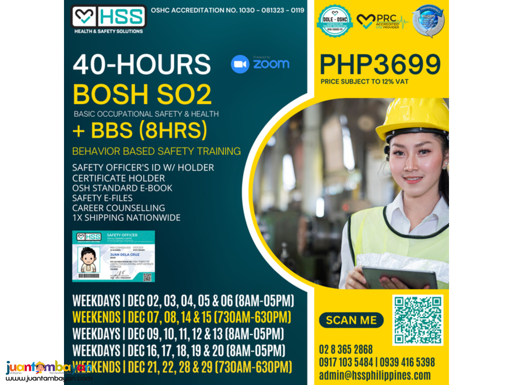 DOLE ACCREDITED OSH TRAINING WEBINAR