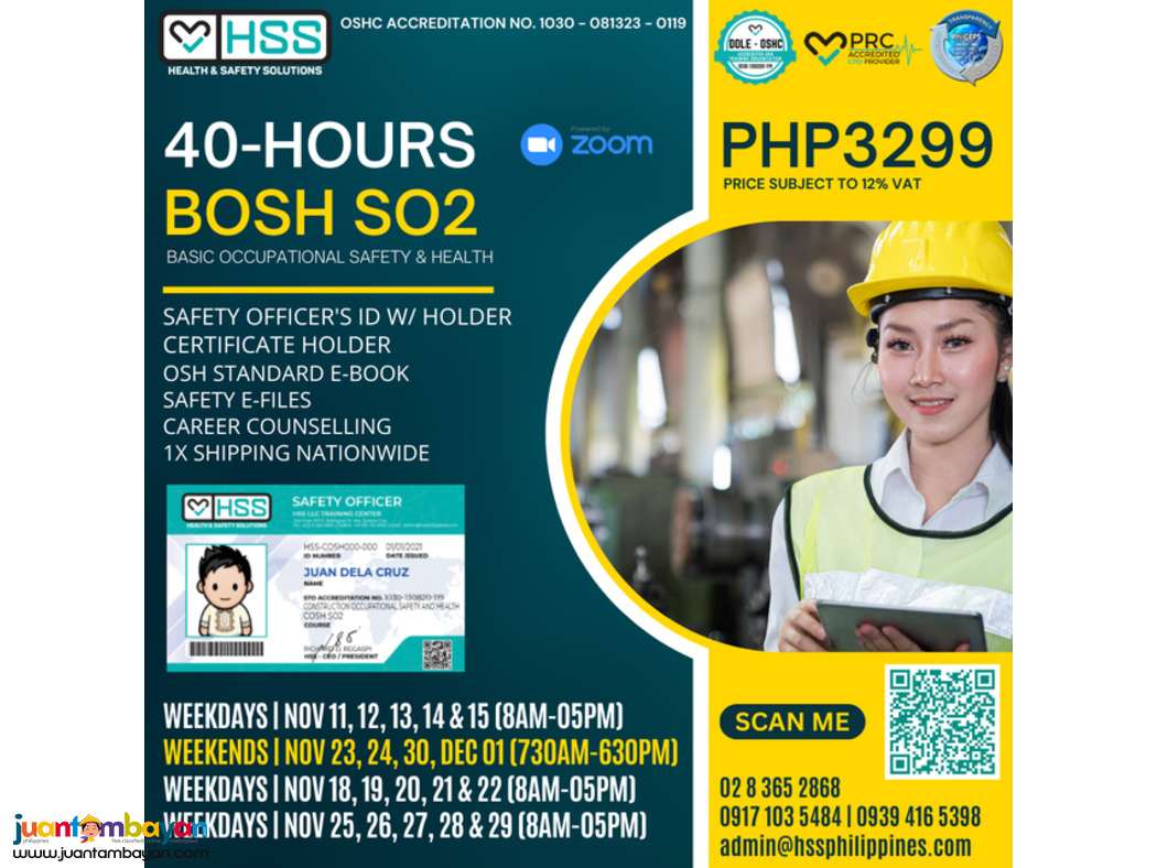 DOLE ACCREDITED OSH TRAINING WEBINAR