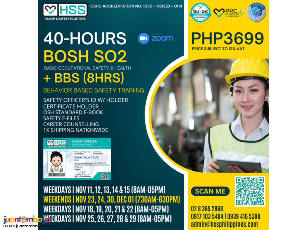 DOLE ACCREDITED OSH TRAINING WEBINAR