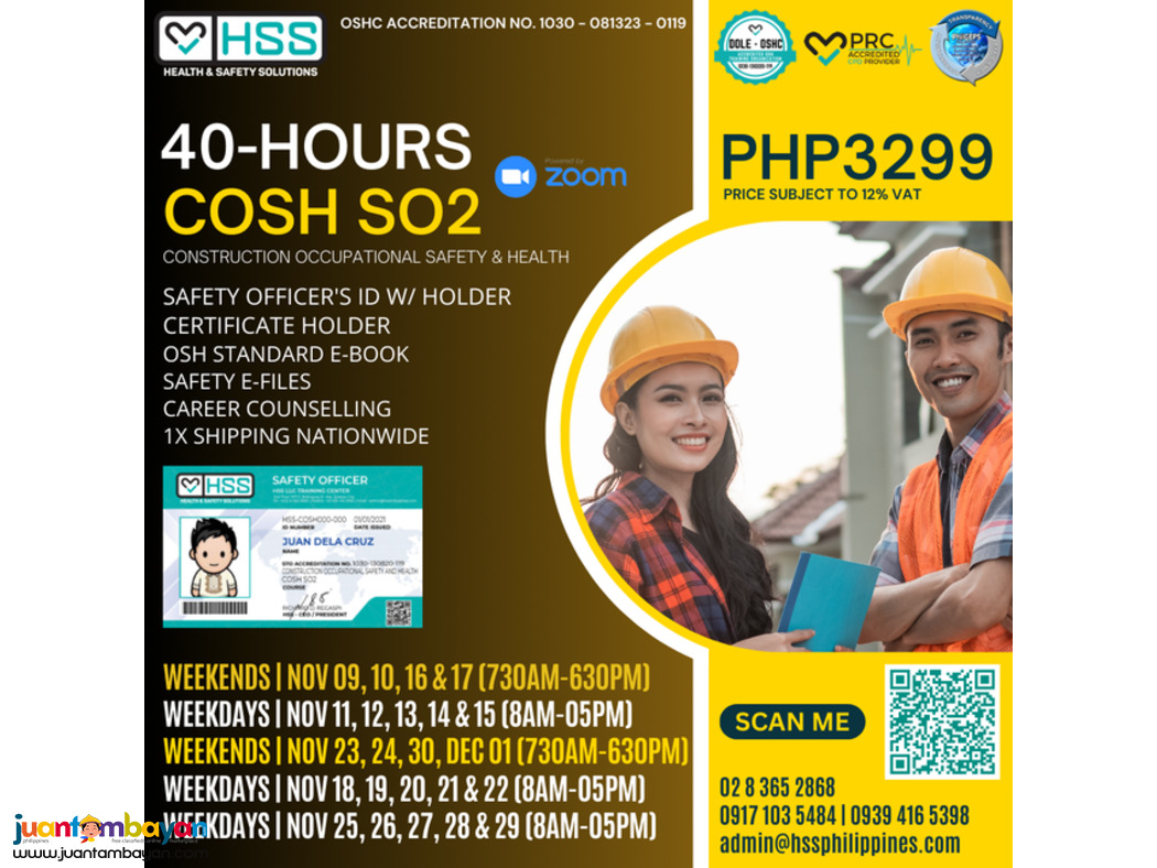 DOLE ACCREDITED OSH TRAINING WEBINAR