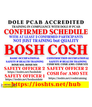 BOSH COSH Training Safety Officer 2 SO2 Training DOLE PCAB AMO STE